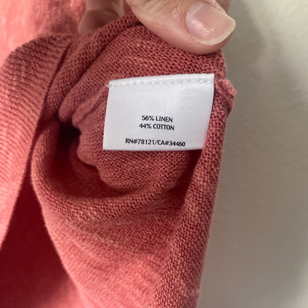 Eileen Fisher Linen Blend Tee - Picture 3 of 6